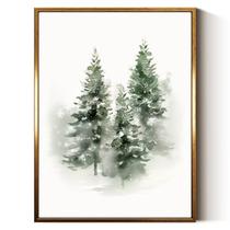 Arte de parede em Simsea Winter Forest Pine Tree 30x41 cm