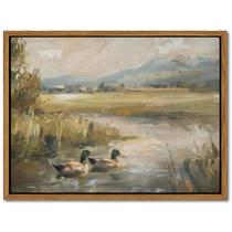 Arte de parede em tela AKWISH Floating Framed Vintage Mallard Duck Arte de parede em tela AKWISH Floating Framed Vintage Mallard Duck