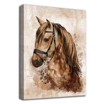 Arte de parede em tela arteWOODS Cavalo Marrom 51 x 71 cm com moldura Arte de parede em tela arteWOODS Cavalo Marrom 51 x 71 cm com moldura