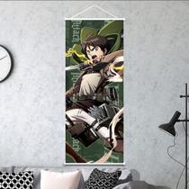 Arte de parede em tela Attack on Titan Levi Ackerman 25x75cm Arte de parede em tela Attack on Titan Levi Ackerman 25x75cm