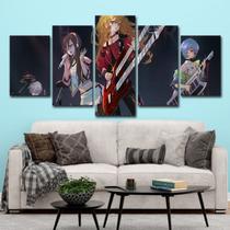 Arte de parede em tela com 5 painéis Anime Ayanamis Reis Asukas Langleys