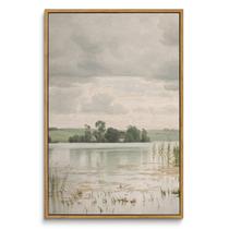 Arte de parede em tela em Simsea Lakeside Landscape 41x61 cm Arte de parede em tela em Simsea Lakeside Landscape 41x61 cm