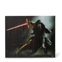Arte de parede em tela iluminada Star Wars Kylo Ren 60x50cm