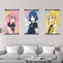Arte de parede em tela Kitagawa & Bocchi the Rock 40x60cm x3 painéis Arte de parede em tela Kitagawa & Bocchi the Rock 40x60cm x3 painéis