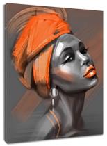 Arte de parede em tela LB African Black Woman 30x40cm emoldurada