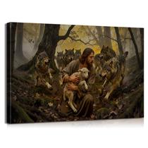 Arte de parede em tela Mistyefly Christian Jesus Guardian Shepherd
