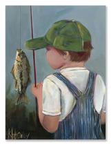Arte de Parede em Tela Oopsy Daisy Lil' Fisher Boy 36 x 46 cm Arte de Parede em Tela Oopsy Daisy Lil' Fisher Boy 36 x 46 cm