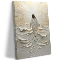 Arte de parede em tela Pouydmi Jesus Walking on Water 30x40cm