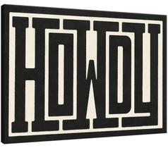 Arte de parede em tela QIYFFBN Howdy Black White Western 60x40cm