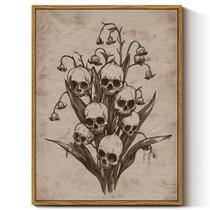 Arte de parede em Tela Simsea Gothic Skull Flowers 30x41 cm Arte de parede em Tela Simsea Gothic Skull Flowers 30x41 cm