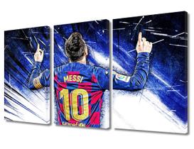Arte de parede em tela TISHIRON Soccer Star Lionel Messi 60x90cm