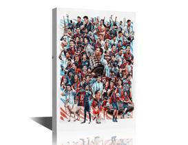 Arte de parede em tela TISHIRON Soccer Superstar Messi PSG 60x90cm