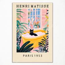 Arte de parede em tela Vintage Henri Matisse Funny Black Cat 40x60cm Arte de parede em tela Vintage Henri Matisse Funny Black Cat 40x60cm