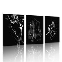Arte de parede em tela Yatsen Bridge Sexy Nude Couple 70 x 50 cm x 3 peças Arte de parede em tela Yatsen Bridge Sexy Nude Couple 70 x 50 cm x 3 peças