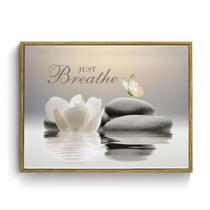 Arte de parede emoldurada EOBTAIN Zen White Flower 30x43cm para casa Arte de parede emoldurada EOBTAIN Zen White Flower 30x43cm para casa