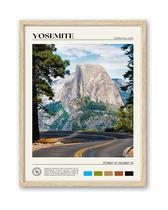 Arte de parede emoldurada Hesendot Natural Oak Wood Yosemite 30x40cm Arte de parede emoldurada Hesendot Natural Oak Wood Yosemite 30x40cm