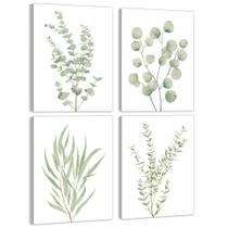 Arte de parede Erctoo Botanical Sage Green Eucalyptus 30x40cm x4 Arte de parede Erctoo Botanical Sage Green Eucalyptus 30x40cm x4