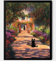 Arte de parede Hamduker Garden Black Cat Funny Preppy Cat 20x25cm Arte de parede Hamduker Garden Black Cat Funny Preppy Cat 20x25cm