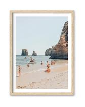 Arte de parede Hesendot Amalfi Coast Beach 30x40cm OAK Frame