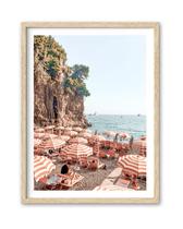 Arte de parede Hesendot Positano Beach em tela de 30x40 cm com moldura de carvalho Arte de parede Hesendot Positano Beach em tela de 30x40 cm com moldura de carvalho