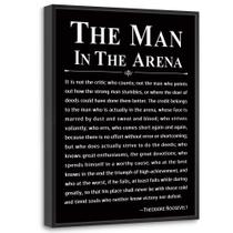 Arte de parede Howwii The Man in the Arena, tela emoldurada de 40x30cm