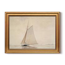 Arte de parede HUARCEY Pintura vintage emoldurada em ouro com vista para o mar 30x40cm Arte de parede HUARCEY Pintura vintage emoldurada em ouro com vista para o mar 30x40cm