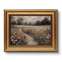 Arte de parede HUARCEY Vintage Flowers Path 20x25cm com moldura dourada Arte de parede HUARCEY Vintage Flowers Path 20x25cm com moldura dourada