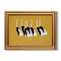 Arte de parede HUARCEY Vintage Gold Emoldurada Seven Cranes 30x40cm Arte de parede HUARCEY Vintage Gold Emoldurada Seven Cranes 30x40cm