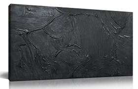 Arte de parede HUBOSKN Tela abstrata pintada à mão 50x100cm