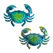 Arte de parede Metal Crab Theme LIFFY Ocean Theme 25 cm 2 peças Arte de parede Metal Crab Theme LIFFY Ocean Theme 25 cm 2 peças