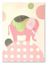 Arte de Parede Oopsy Daisy Ella Elephant Rosa 25 x 36 cm em Tela Arte de Parede Oopsy Daisy Ella Elephant Rosa 25 x 36 cm em Tela