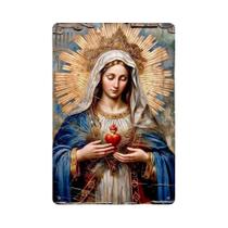 Arte De Parede Vintage 8x12" Em Alumínio, Placa Retro Da Virgem Maria De Guadalupe, Estilo Boêmio