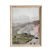 Arte De Parede Vintage Abstrata Com Paisagem Campestre, Impressão De Pintura a Óleo Retro De Vila