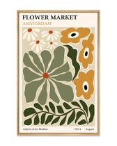 Arte de parede Zzuyi Emoldured Flower Market Tela vintage 30x40cm