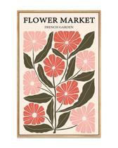 Arte de parede Zzuyi Flower Market Flower Flower Vintage Flower 30x40cm