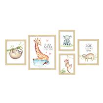 Arte e decoração de parede de Hannah Funny Woodland Baby Nursery, pacote com 5