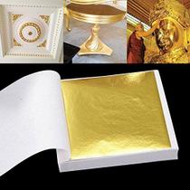 Arte em folha de ouro 24K 100 páginas com moldura banhada a ouro 9,5x8x1,5 cm