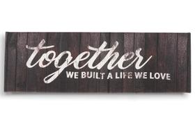 Arte em Tela com Frase "Together We Built A Life We Love", Décor Rústico e Fazenda - Inkdotpot Arte em Tela com Frase "Together We Built A Life We Love", Décor Rústico e Fazenda - Inkdotpot