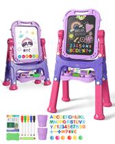 Arte infantil Easel Lehoo Castle 4 em 1 de dupla face com acessórios Arte infantil Easel Lehoo Castle 4 em 1 de dupla face com acessórios
