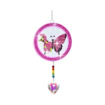 Artesanato DIY Para Adultos: Pintura De Cristal Com Borboletas E Diamantes, Sino De Vento Dupla Face