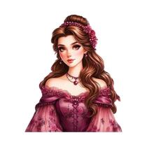 Artesanato Em Diamante 5D DIY Da Princesa Disney Belle Elsa, Decoração De Parede Em Flor 30x30cm,