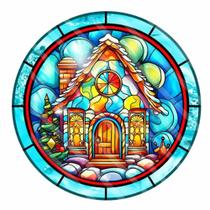 Artesanato Pintura Diamante Diy 30X30 - NATAL VITRAL III