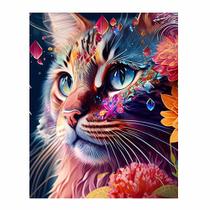 Artesanato Pintura Diamante Diy 30X40 - CYBER CAT