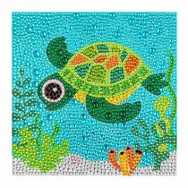 Artesanato Pintura Diamante Diy KIDS 18X18 TARTARUGA BMX080