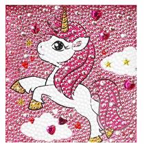 Artesanato Pintura Diamante Diy KIDS 18X18 UNICORNIO BMX015