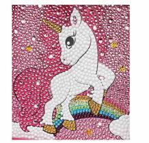 Artesanato Pintura Diamante Diy KIDS 18X18 UNICORNIO BMX016