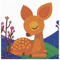 Artesanato Pintura Diamante Diy KIDS 18X18 VEADO XD036