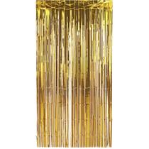 Artigo para Decoracao Cortina Metaliz. Dourado 1X2M
