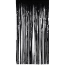 Artigo para Decoração Cortina Metaliz. Preto 1X2M - Make