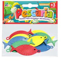 Artigo para festa peixe p/pescaria 9cm bl.c/10 leplastic Artigo para festa peixe p/pescaria 9cm bl.c/10 leplastic